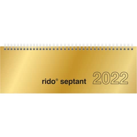 Tischkalender Quer Septant gold RIDO 70-36121912 1W/2S 30,5x10,5cm
